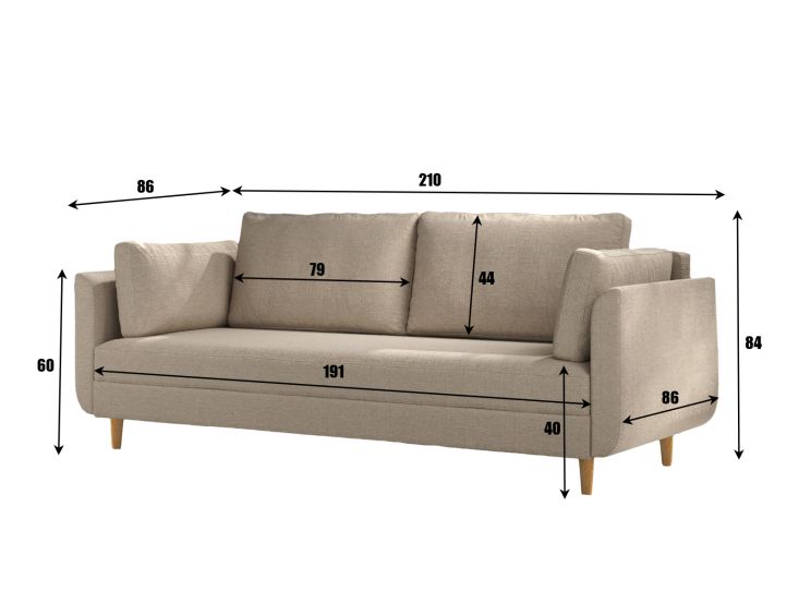 Sorrento Pocket Rest Natural Weave Sofa Bed