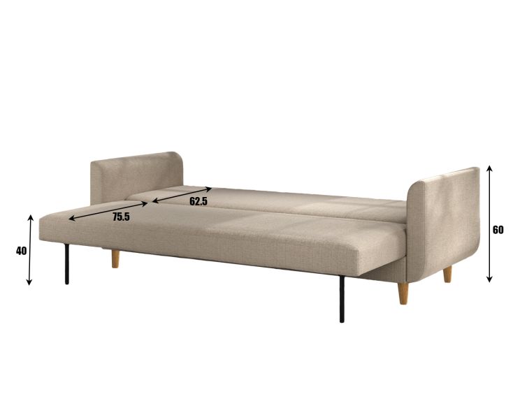 Sorrento Pocket Rest Natural Weave Sofa Bed