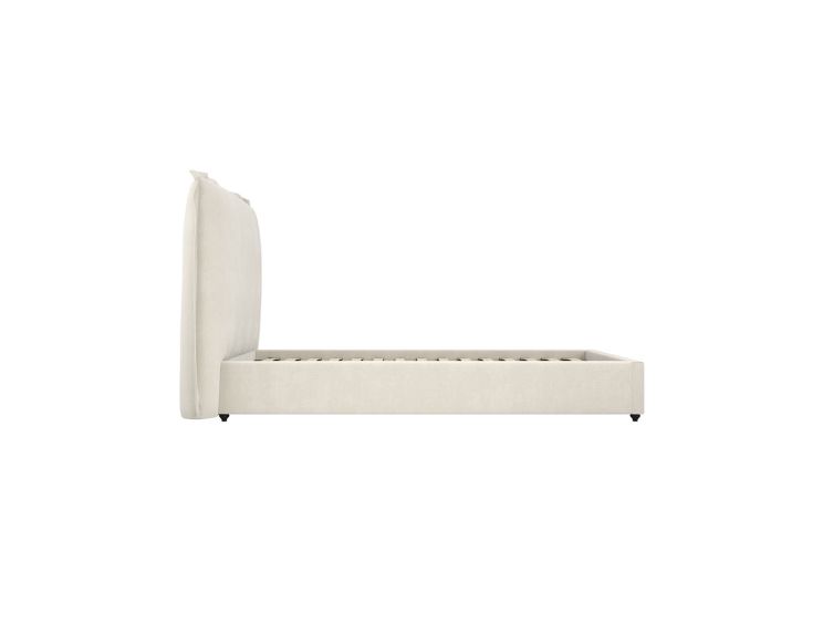 Filey Ivory Single Linen Upholstered Bed Frame