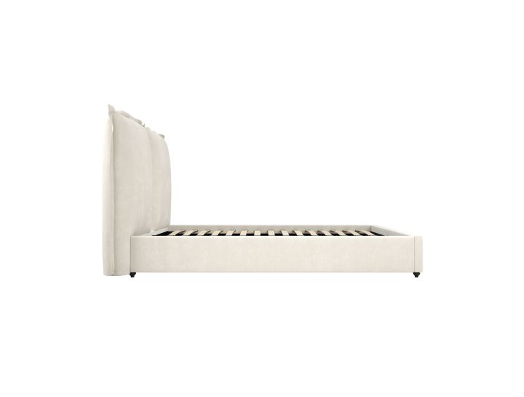 Filey Ivory Double Linen Upholstered Bed Frame