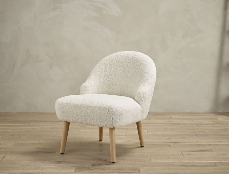 Norfolk White Upholstered Accent Chair