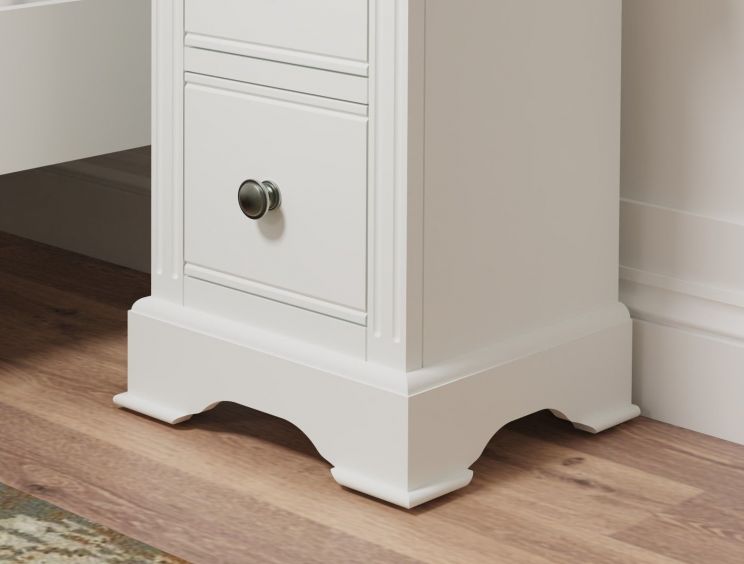 Tilly White 2Drw Bedside Cabinet Only