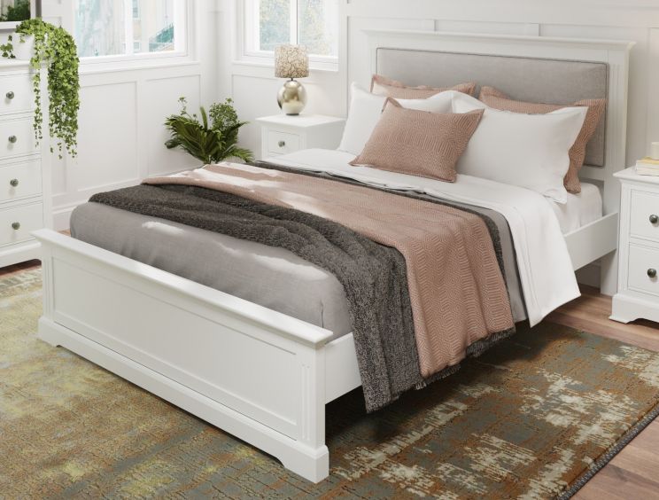 Tilly White King Size Bed Frame Only
