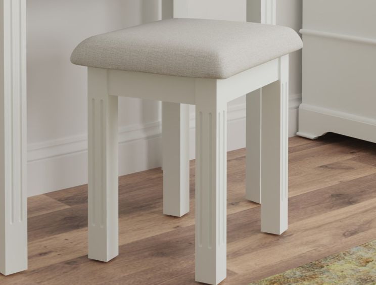 Tilly White Dressing Table Stool time4sleep