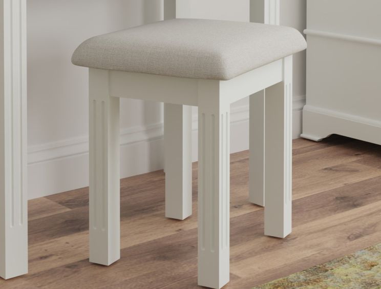 Tilly White Dressing Table Stool Only