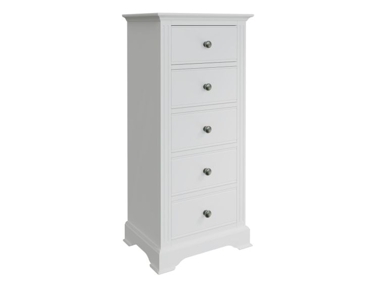 Tilly White 5Drw Narrow Chest Only