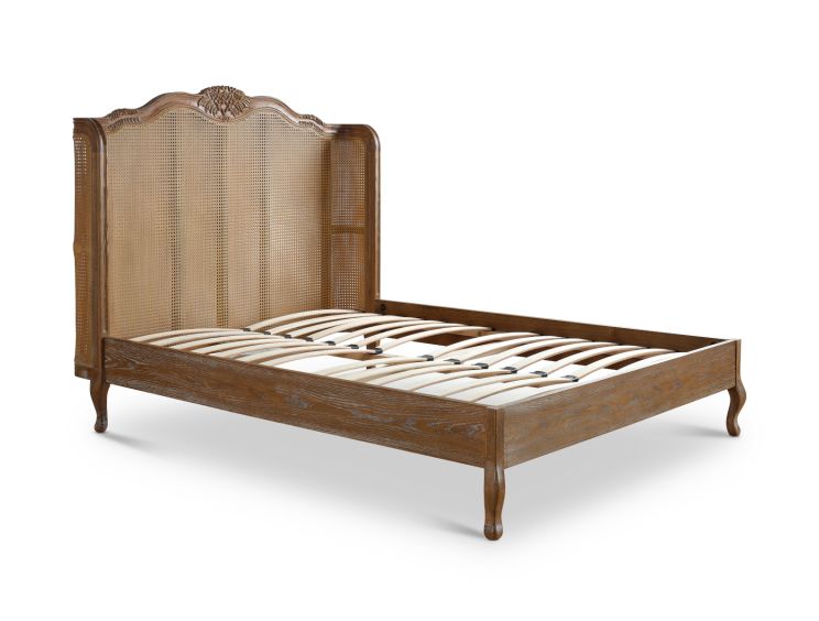 Montpellier Winged Rattan Oak King Size Bed Frame