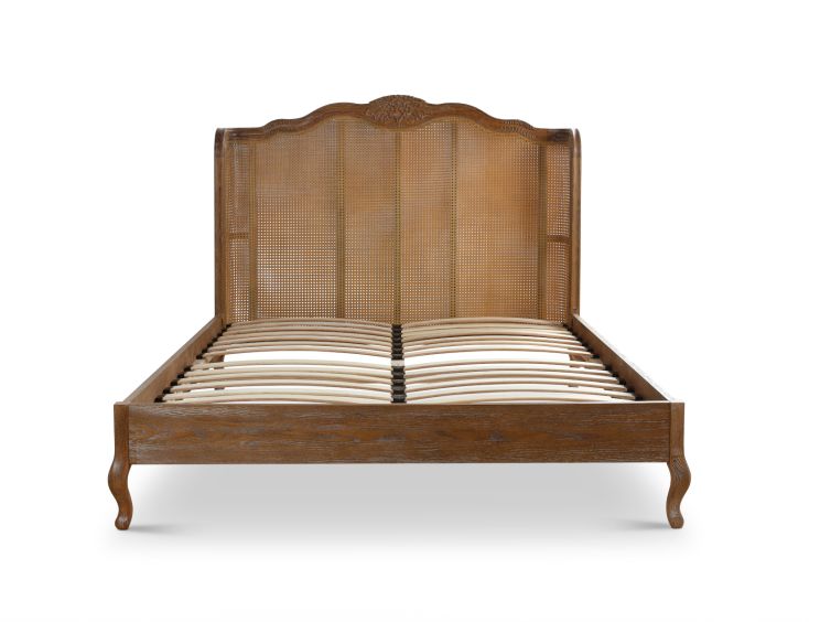 Montpellier Winged Rattan Oak Super King Size Bed Frame