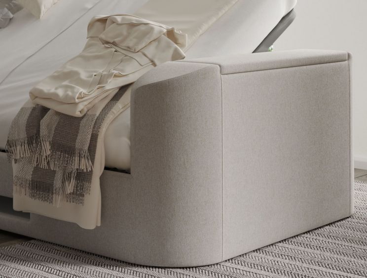 Copenhagen Upholstered Ottoman TV Bed Shell - King Size Bed Frame Only