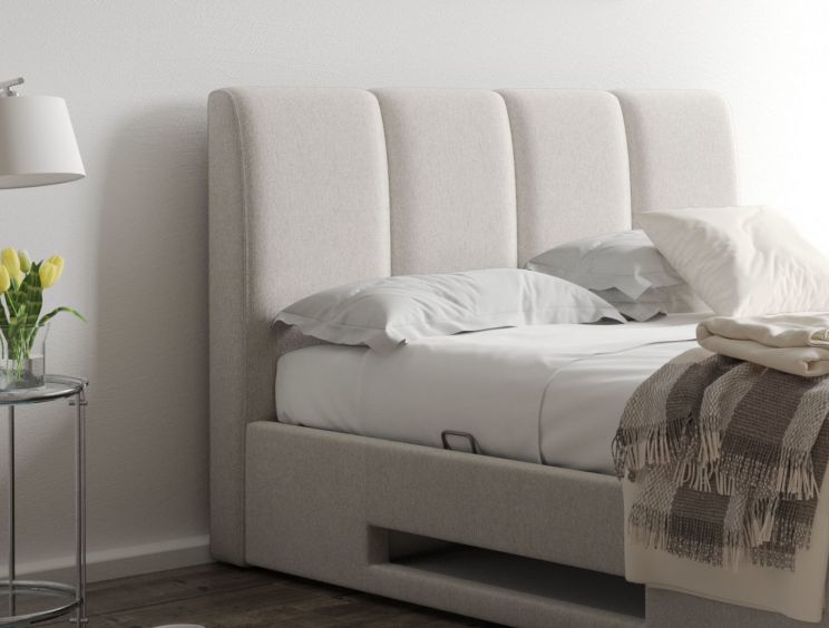 Copenhagen Upholstered Ottoman TV Bed Shell - Super King Size Bed Frame Only