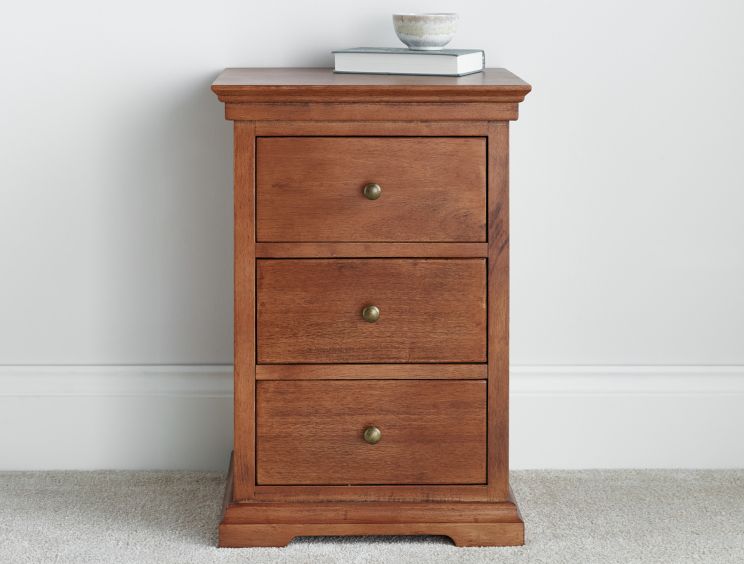 Toulon Mahogany 3 Drawer Bedside Only