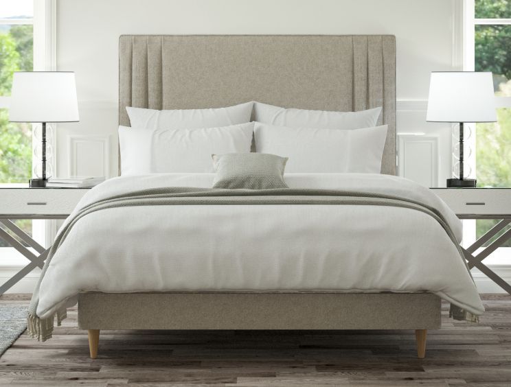 Faith Trebla Flax Super King Size Classic Shallow Base and Headboard