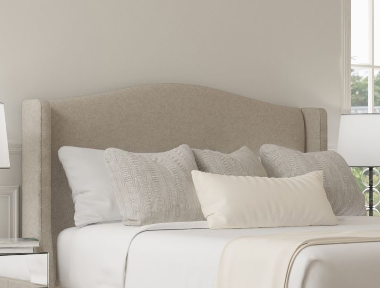 Mabel Ottoman King Size Trebla Flax Headboard & Base