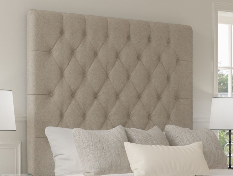 Sephora Trebla Flax Upholstered Floor Standing Super King Size Headboard