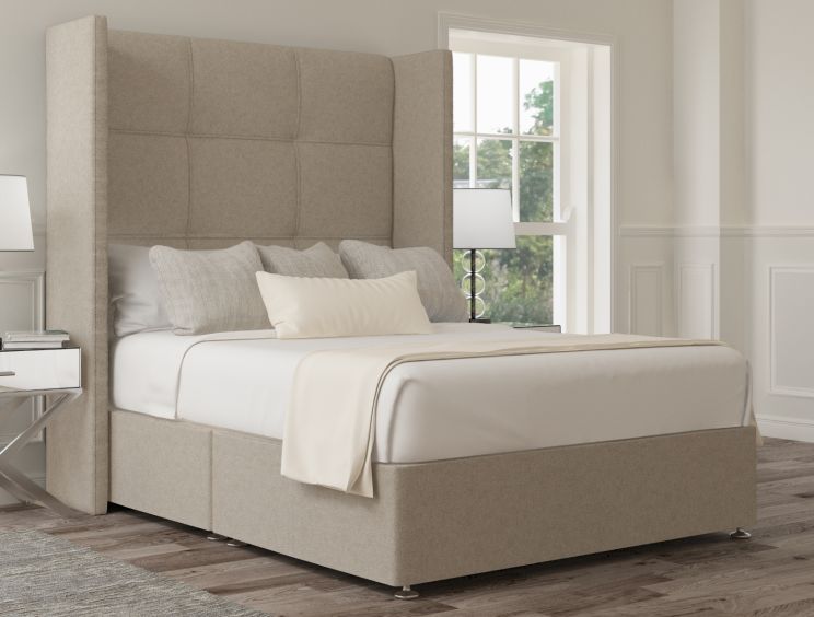 Oaklyn Classic Non Storage Trebla Flax Double Base and Headboard