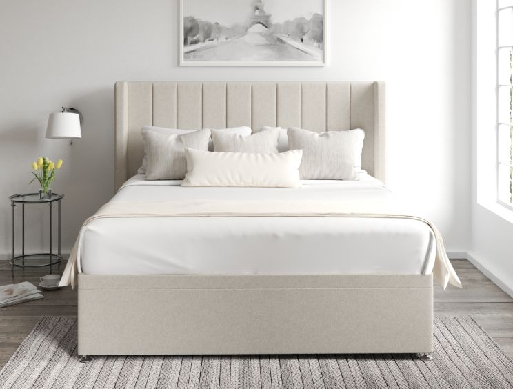 Aurelia Ottoman Double Trebla Flax Headboard & Base