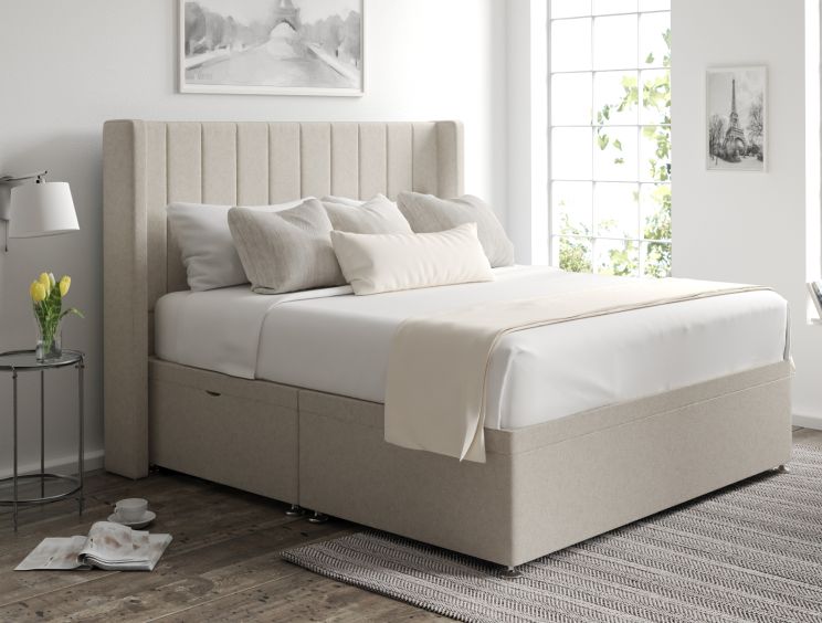 Aurelia Ottoman Super King Size Trebla Flax Headboard & Base