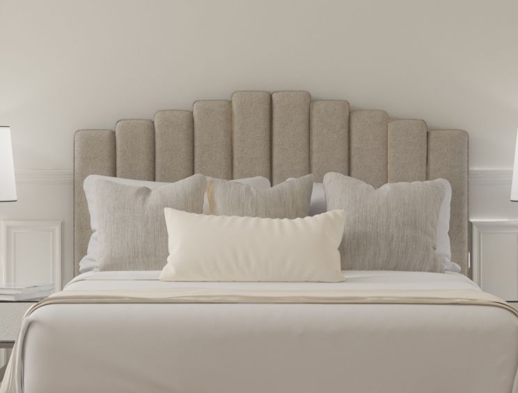 Quinn Trebla Flax Upholstered Strutted King Size Headboard Only