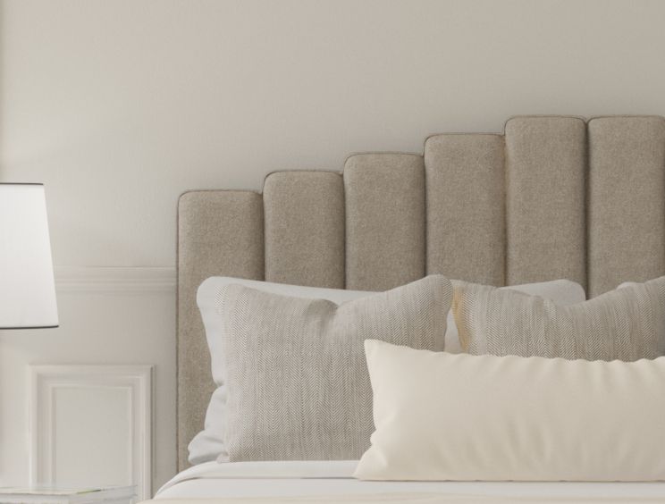 Quinn Trebla Flax Upholstered Strutted Double Size Headboard Only