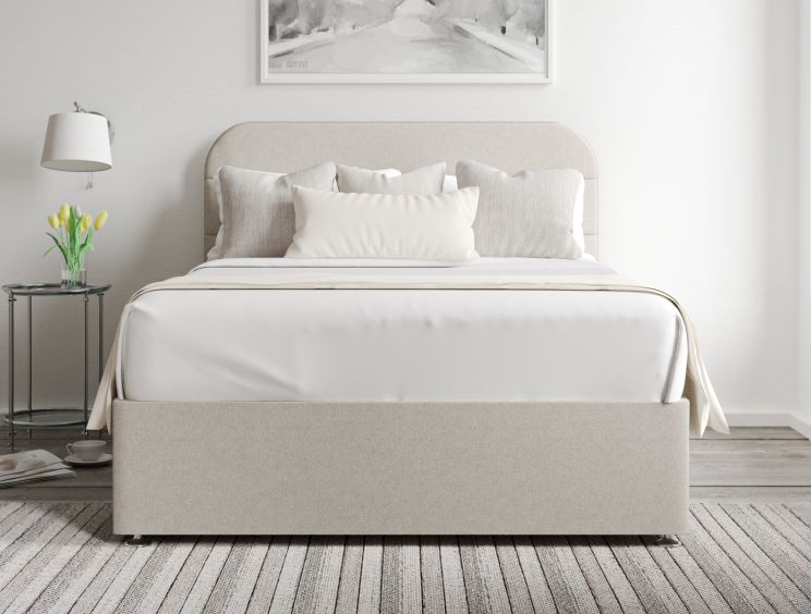 Makayla Classic Non Storage Trebla Flax Double Base and Headboard Only