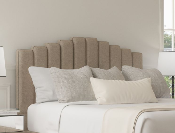Quinn Trebla Stone Upholstered Floor Standing King Size Headboard
