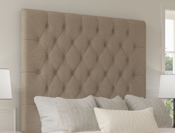 Sephora Trebla Stone Upholstered Floor Standing Double Size Headboard