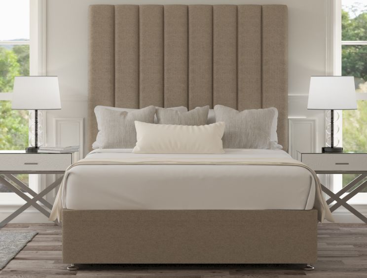 Esme Classic Non Storage Trebla Stone King Size Base and Headboard