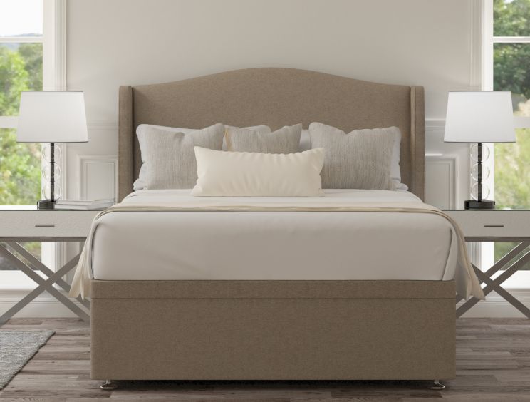 Mabel Ottoman King Size Trebla Stone Headboard & Base