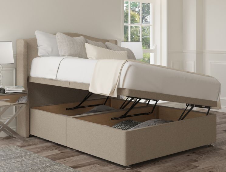 Mabel Ottoman Super King Size Trebla Stone Headboard & Base