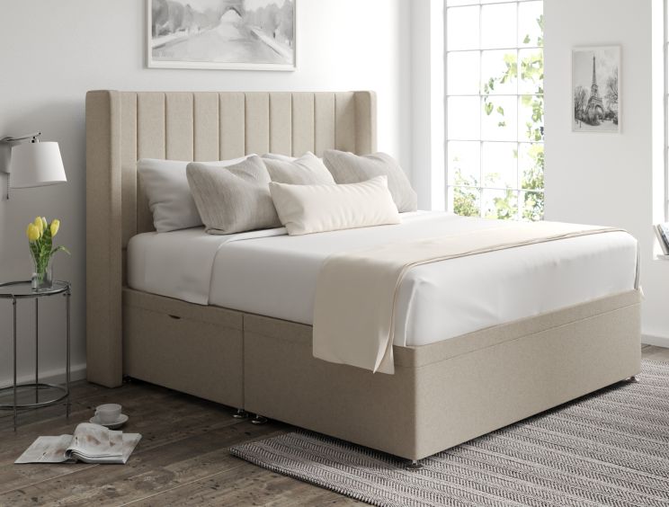 Aurelia Ottoman Double Trebla Stone Headboard & Base
