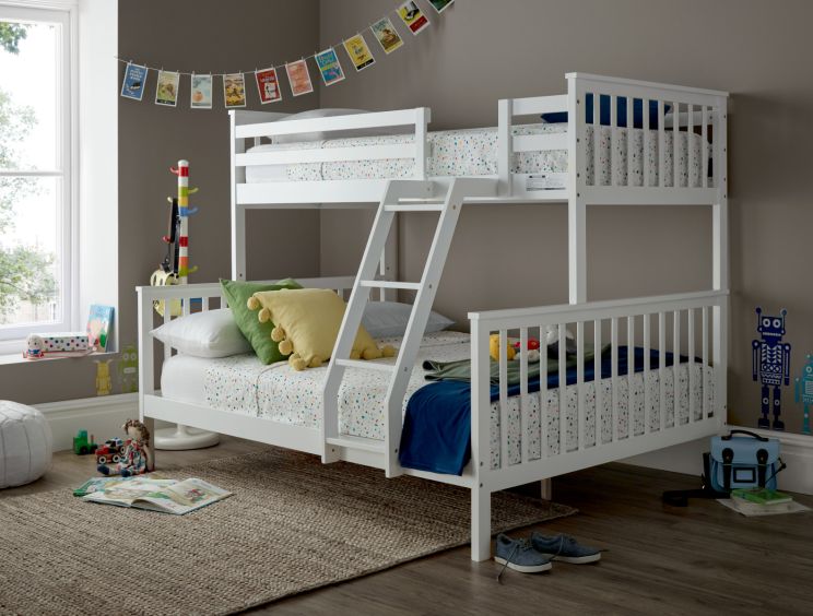 Montana Triple Bunk Bed Only - White