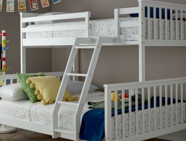 Montana Triple Bunk Bed Only - White