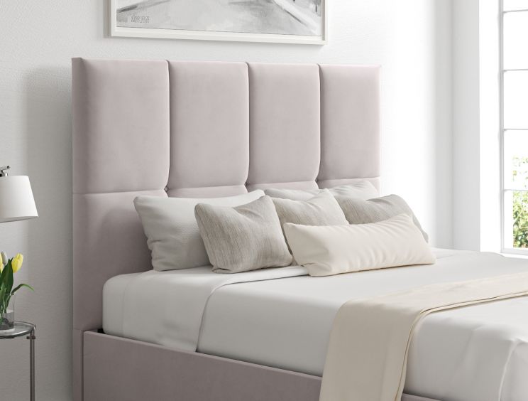 Turin Hugo Dove Upholstered Ottoman Super King Size Bed Frame Only