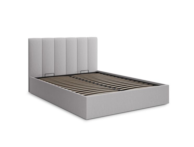Valencia Fog Double Ottoman Bed Frame