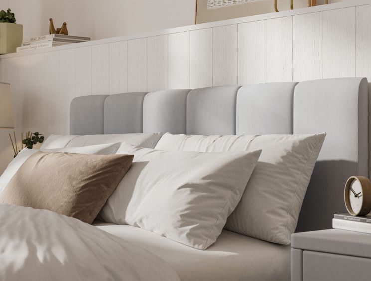 Valencia Fog Double Ottoman Bed Frame