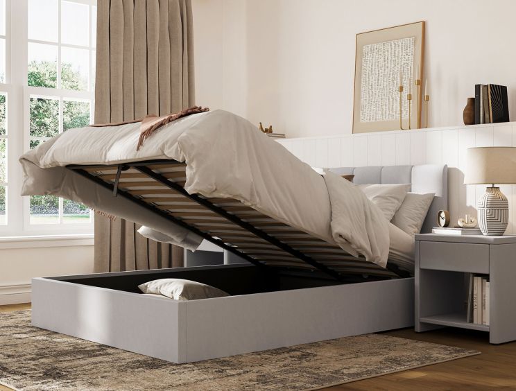 Valencia Fog King Size Ottoman Bed Frame