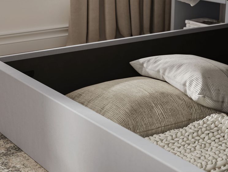 Valencia Fog Double Ottoman Bed Frame