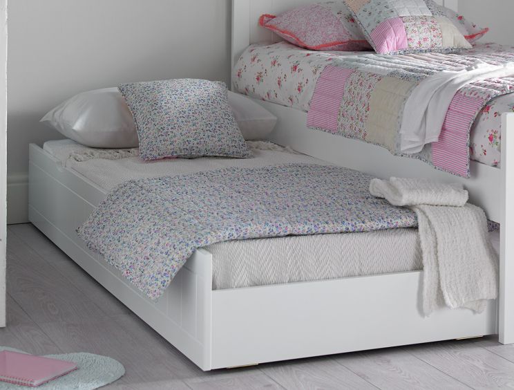 Liv & Lou White Compact Single Sleepover Frame Only