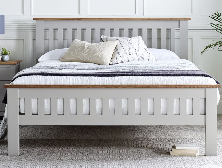Wilmslow Light Grey Wooden King Size Bed Frame Only