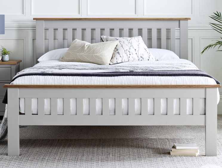 Wilmslow Light Grey Wooden Bed Frame