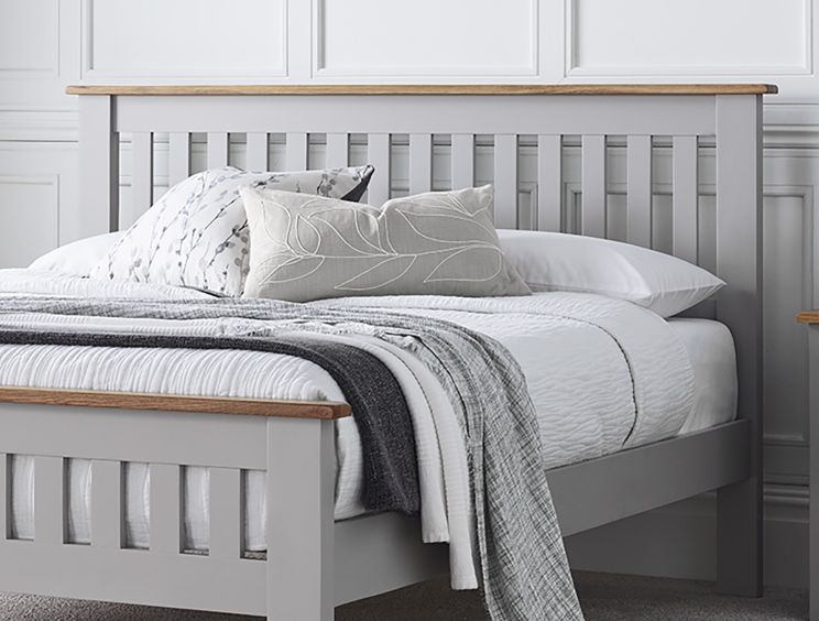 Wilmslow Light Grey Wooden King Size Bed Frame Only