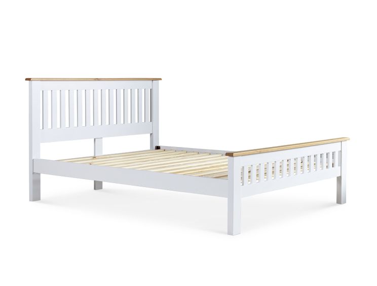 Wilmslow White Wooden Double Bed Frame Only