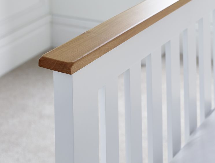Wilmslow White Wooden Double Bed Frame Only