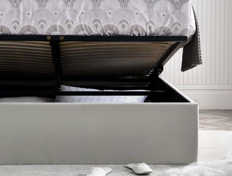 Wilson Pebble King Size Upholstered Ottoman Bed Frame