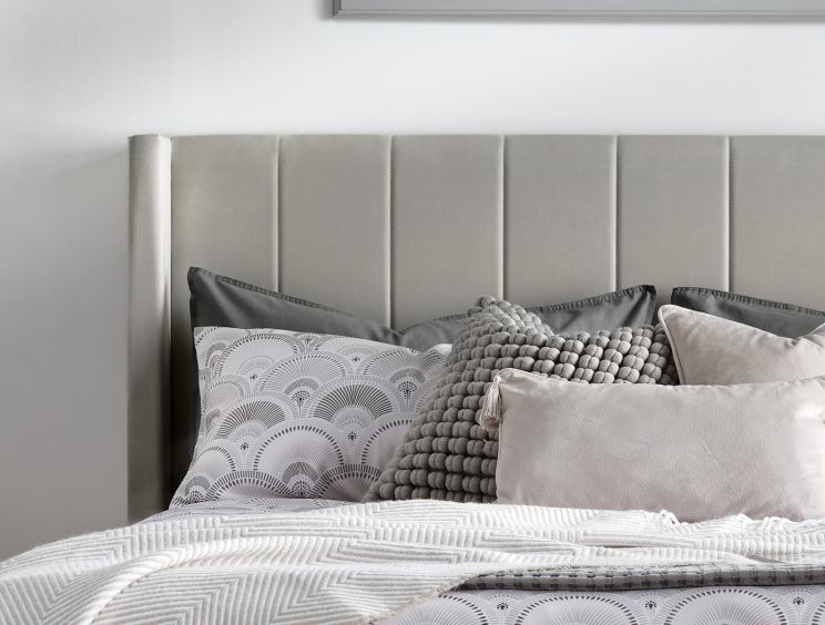 Wilson Pebble King Size Upholstered Ottoman Bed Frame