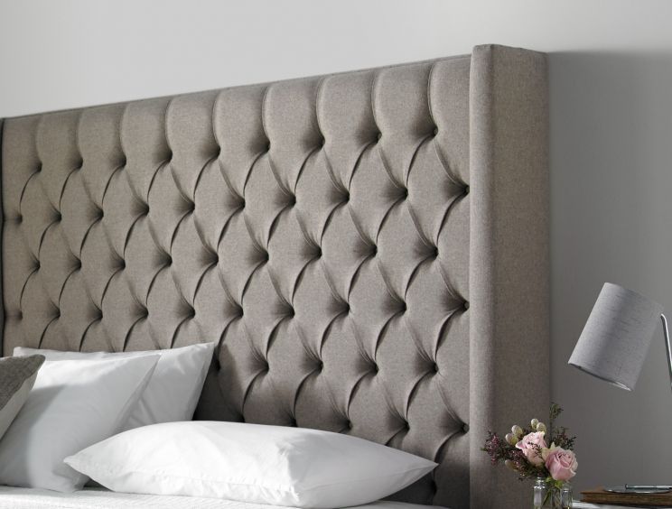 Islington Naples Mink Upholstered Ottoman Super King Size Bed Frame Only