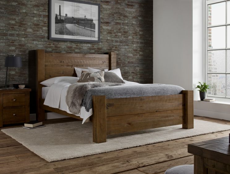 King wooden bed base cheap