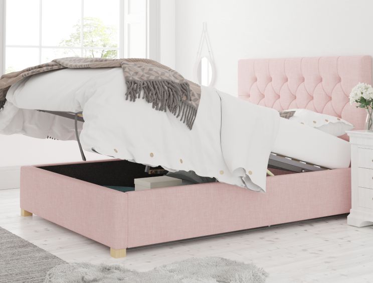 York Ottoman Pastel Cotton Tea Rose Bed Frame Only