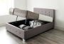 Essentials Upholstered Ottoman Grey Linen King Size Bed Frame