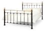 Amber Black Brass Double Bed Frame Only